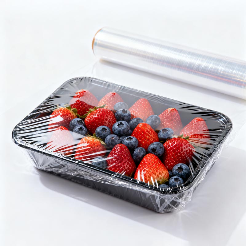 Sebze ve Meyve Tepsisi Ambalajı PE Shrink Wrap Film